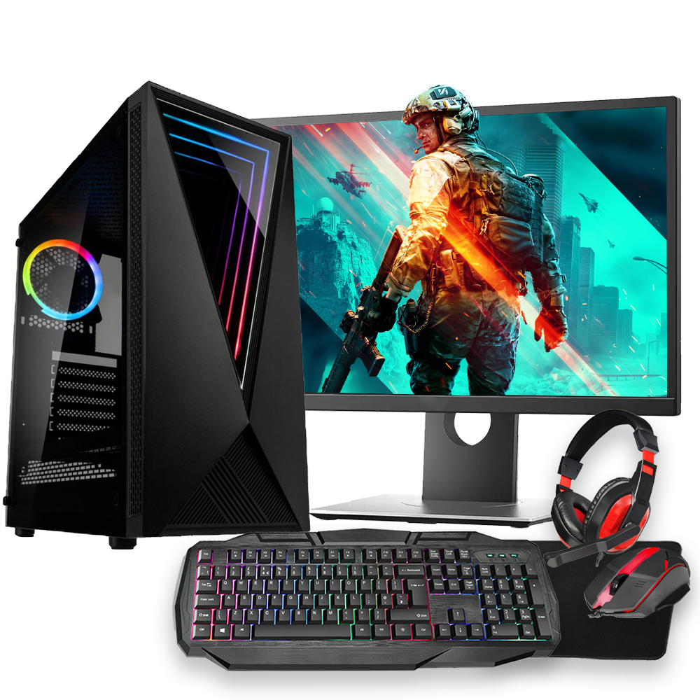Intel Core i5-12600K Gaming PC Bundle 16GB RAM 8GB RTX5050 Graphics Card 1TB M.2 SSD - Windows 11