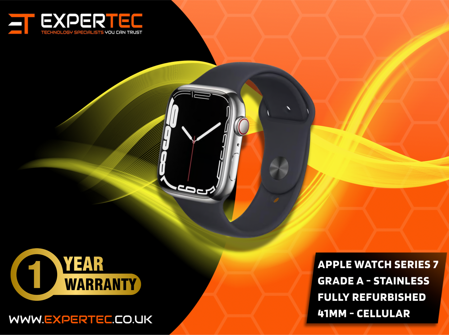 Apple Watch Series 7 - Stainless Steel 41mm Cellular