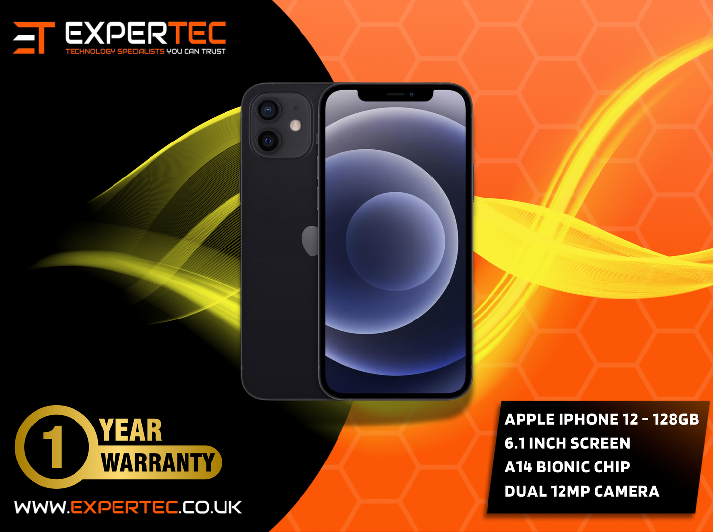 Apple iPhone 12 - 128GB : Grade A ** Fully Refurbished