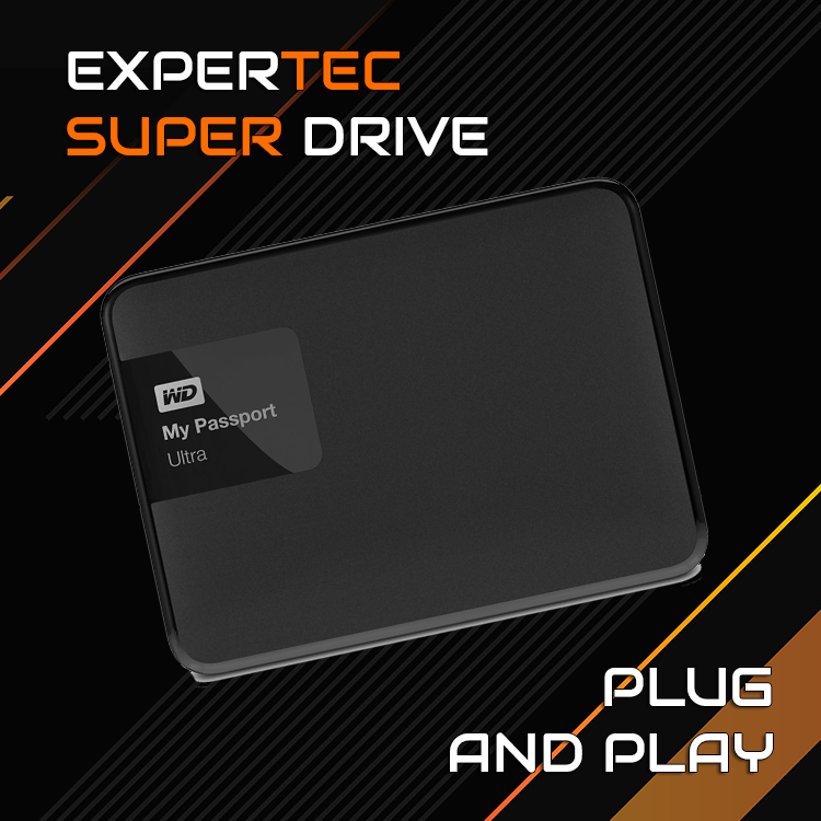 SUPER DRIVE - Retro Gaming Plug & Play Hard drive - Over 6000 Games - 6th Generation and below