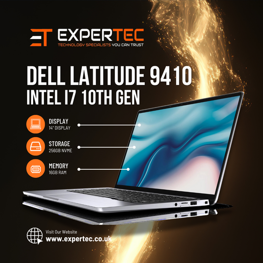 Dell Latitude 9410 2 in 1 - Intel i7 10th Gen - 16GB Ram - 256GB NVMe - Windows 11 Pro - 14" Display
