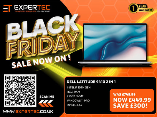 Dell Latitude 9410 2 in 1 - Intel i7 10th Gen - 16GB Ram - 256GB NVMe - Windows 11 Pro - 14" Display