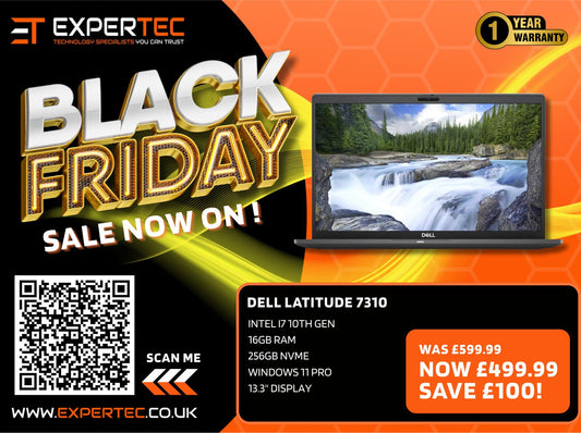 Dell Latitude 7310 - Intel i7 10th Gen - 16GB Ram - 256GB NVMe - Windows 11 Pro - 13.3" Display